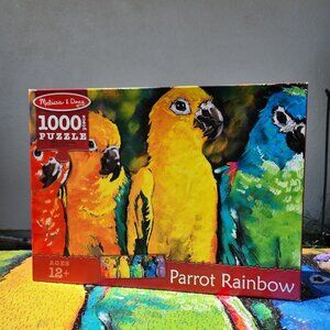 Melissa and Doug 1000 Piece Jigsaw Puzzle Rainbow Parrots Parrot Jigsaw Puzzle (